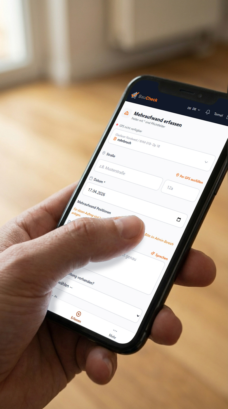 Bau-Check auf dem Smartphone
