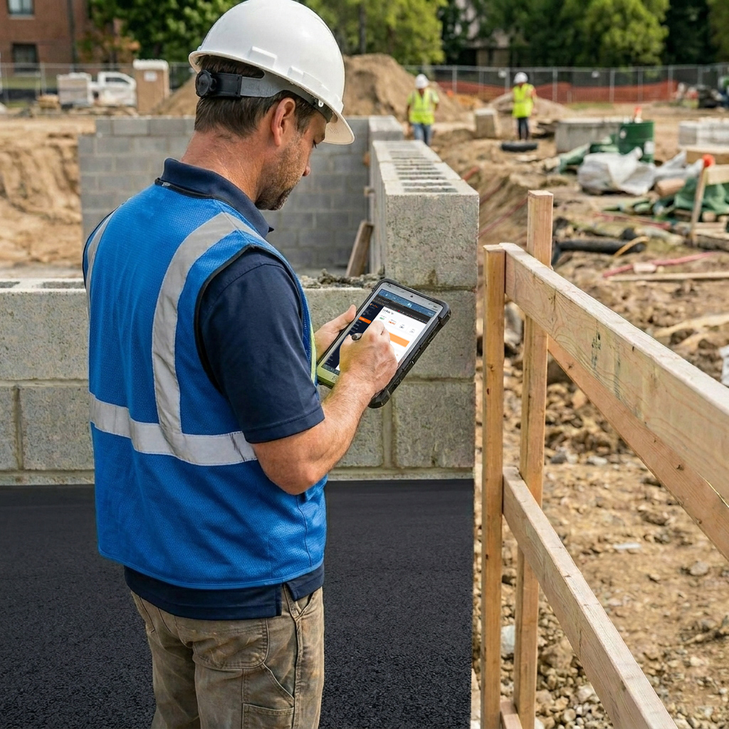 Maurer bei der Arbeit